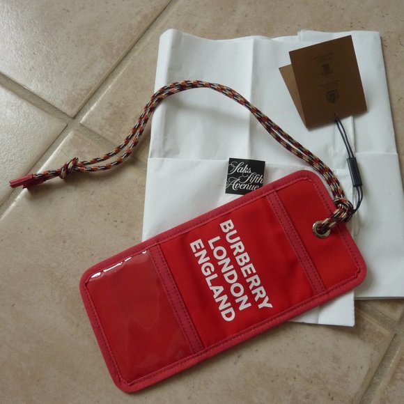 Burberry Logo Printed Cardholder Tag w/ Strap $220 - Picture 3 of 10
